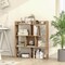 Costway 1/2 PCS 7-cube Bookcase Open Storage Shelf with Anti-tipping Kits for Living Room White/Black/Natural